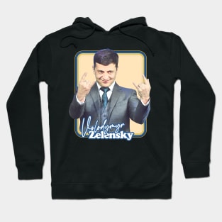 Zelensky Ukraine / Retro Fan Art Design Hoodie